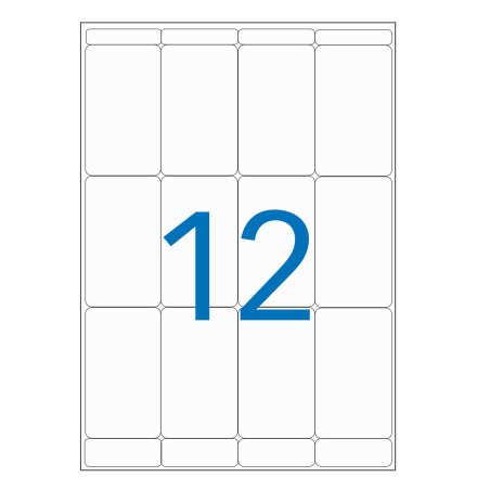 APLI 114086 printer label White