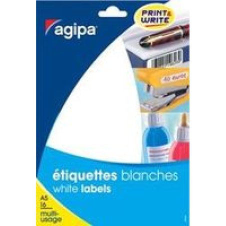 Agipa White Multipurpose 16 A5 ø 19 self-adhesive label 1120 pc(s)