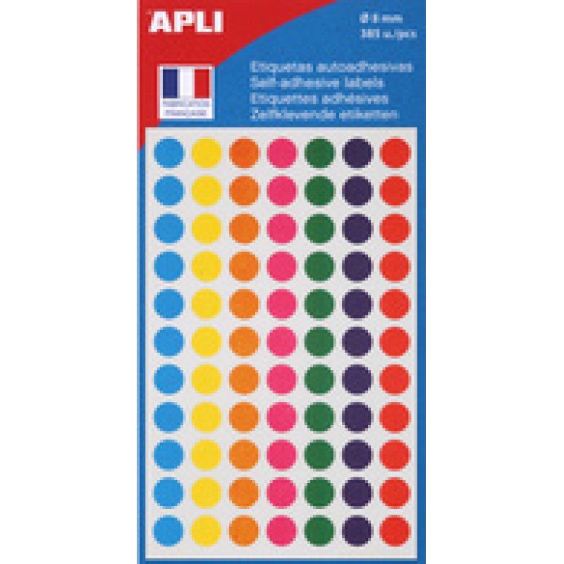 APLI Pastille de signalisation, diamètre: 8 mm, bleu