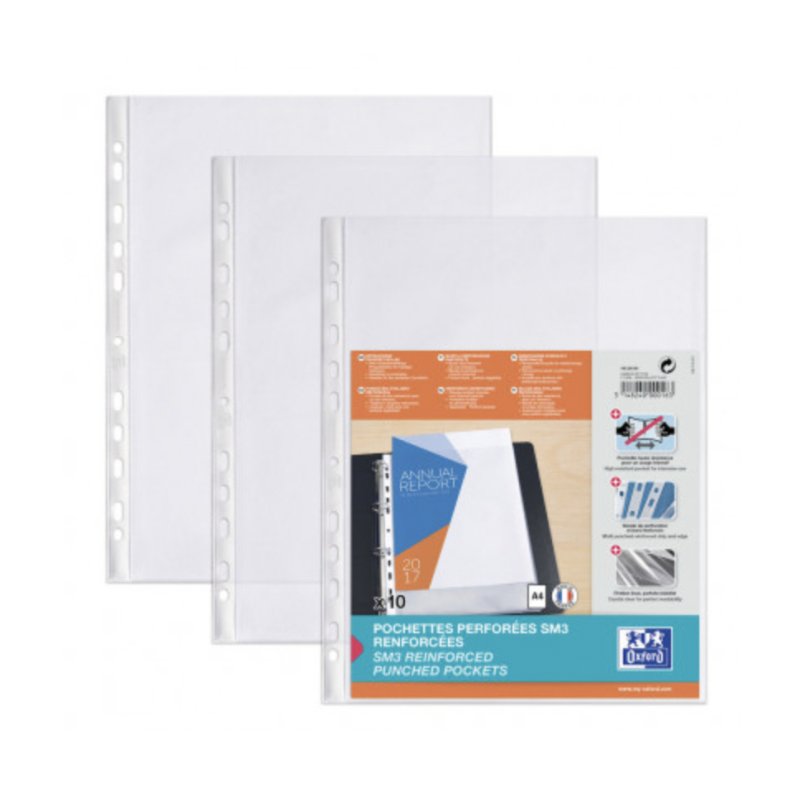 Oxford 100206961 sheet protector 210 x 297 mm (A4) Polyvinyl chloride (PVC) 10 pc(s)