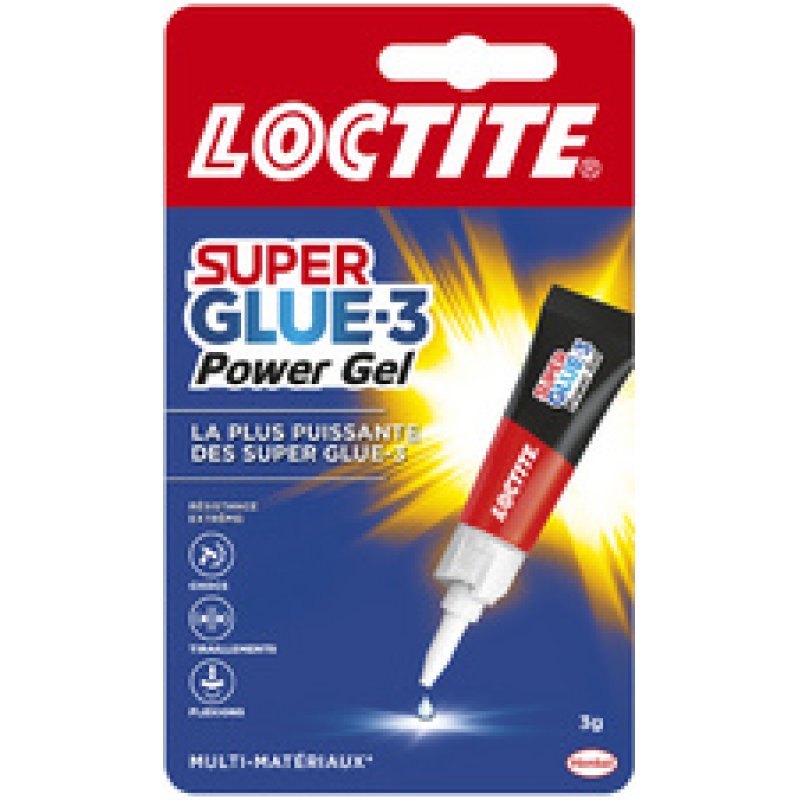 LOCTITE Colle instantanée SUPER GLUE-3 Power Gel