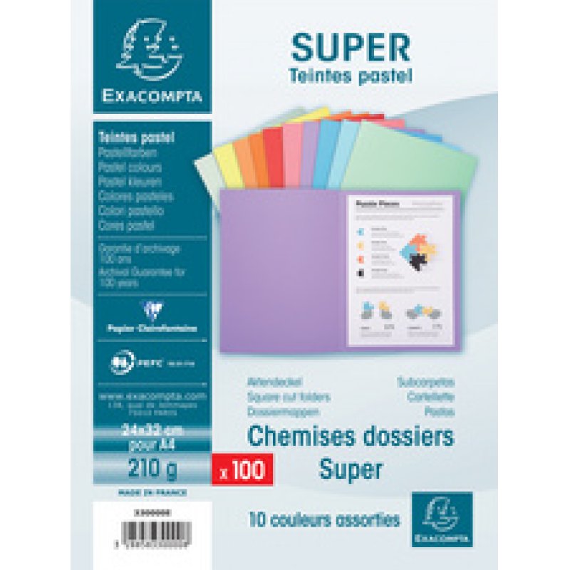 EXACOMPTA Chemises SUPER 250, A4, vert vif