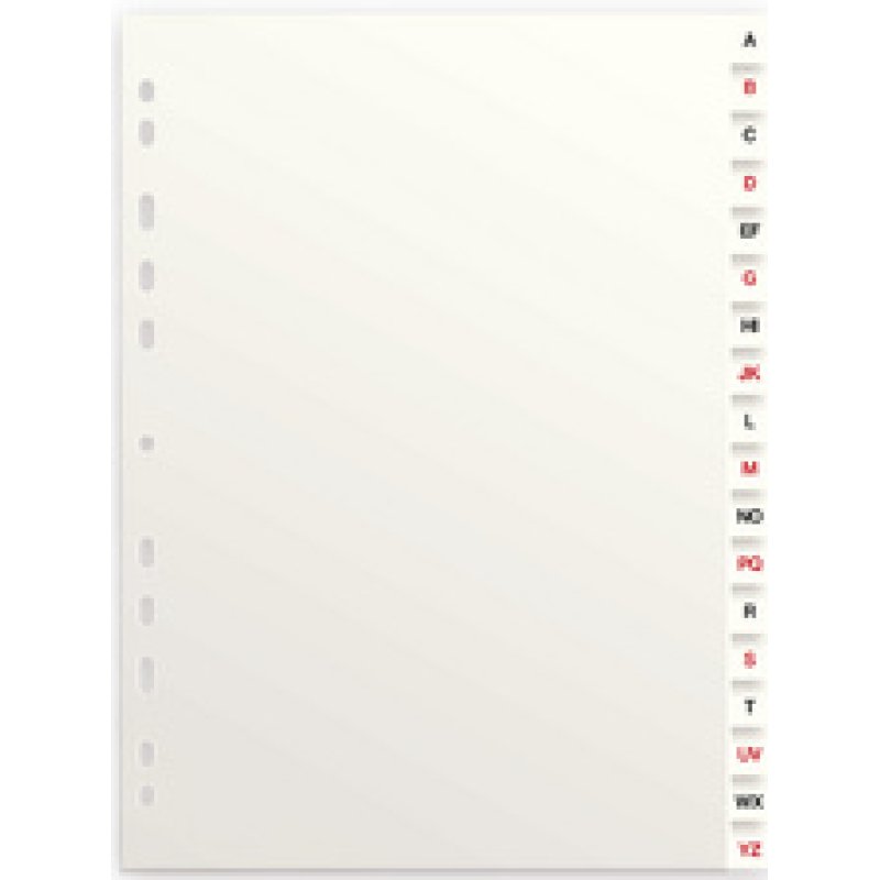 Oxford Intercalaires alphabétiques, en carton, 18 touches