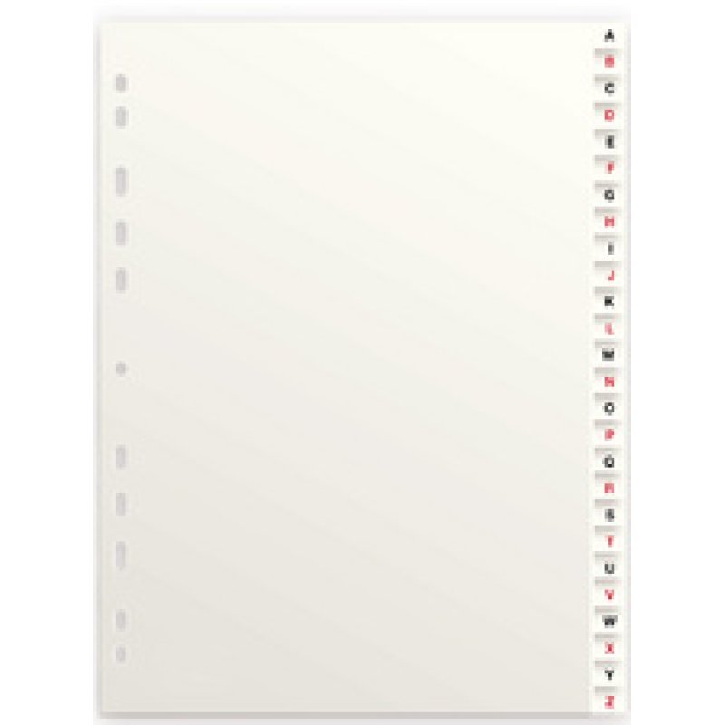 Oxford Intercalaires alphabétiques, en carton, 18 touches