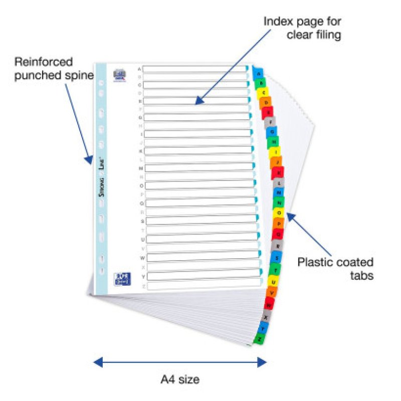 Oxford 100204600 intercalaire Carton Blanc
