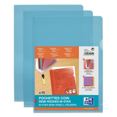 Oxford 100206706 folder Polyvinyl chloride (PVC) Blue A4