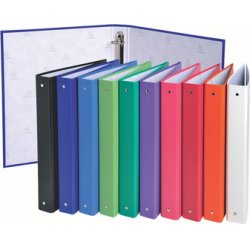 EXACOMPTA Classeur rembordé PP, A4, 4 anneaux, noir