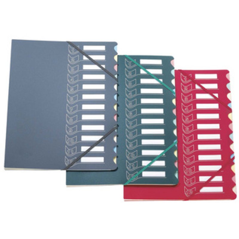 extendos Trieur à élastique série 437, 12 touches, assorti