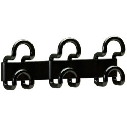 UNiLUX Patère "FIL 343", 3 crochets, noir