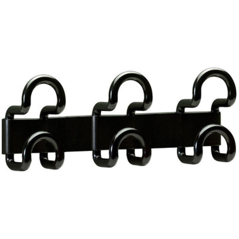 UNiLUX Patère "FIL 343", 3 crochets, noir