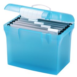 Oxford Valisette plastique Class'N Go, bleu translucide