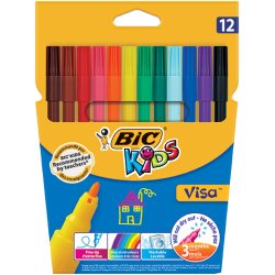 BIC KIDS Feutre Visa, étui en carton de 12