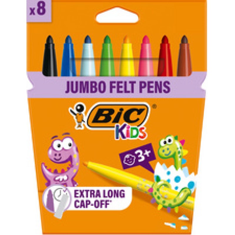 BIC KIDS Feutre Visacolor XL ecolutions, étui en carton de 8