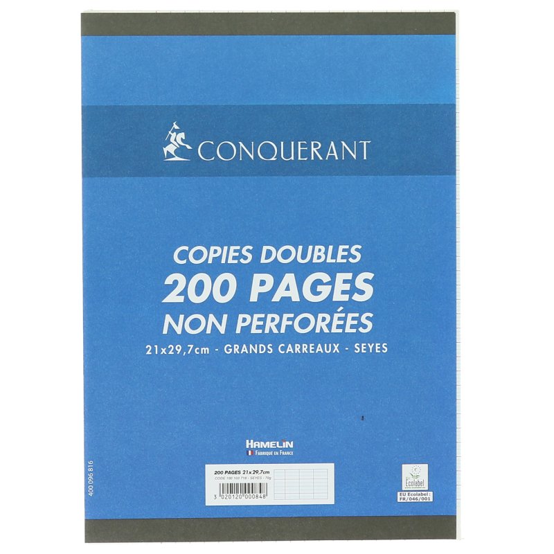 Conquerant 100103718 writing notebook A4 200 sheets White