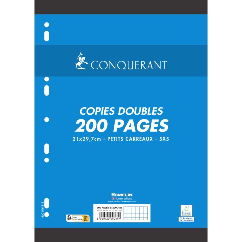 Conquerant 100103227 notebook filler paper 210 x 297 mm (A4) 200 sheets
