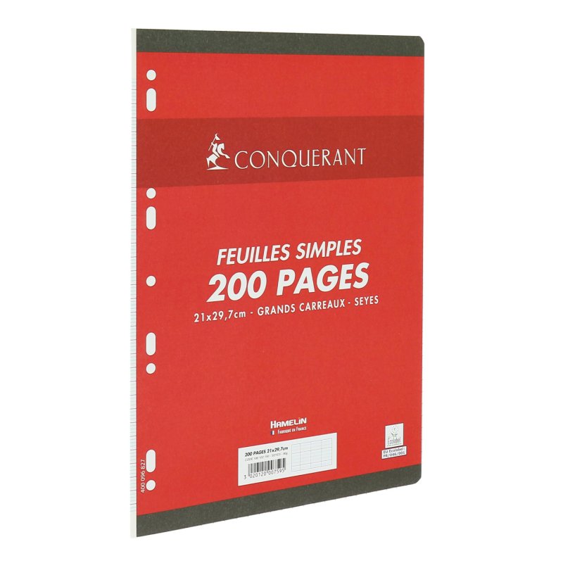 Conquerant 100102150 note paper Rectangle White 200 sheets