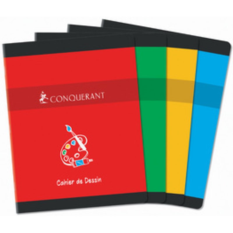 CONQUERANT SEPT Cahier de dessin NF40, 170 x 220 mm, uni