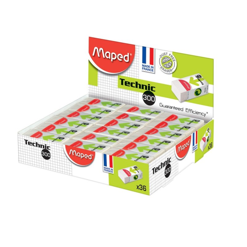 Maped Gomme en plastique Technic 300, avec fourreau carton