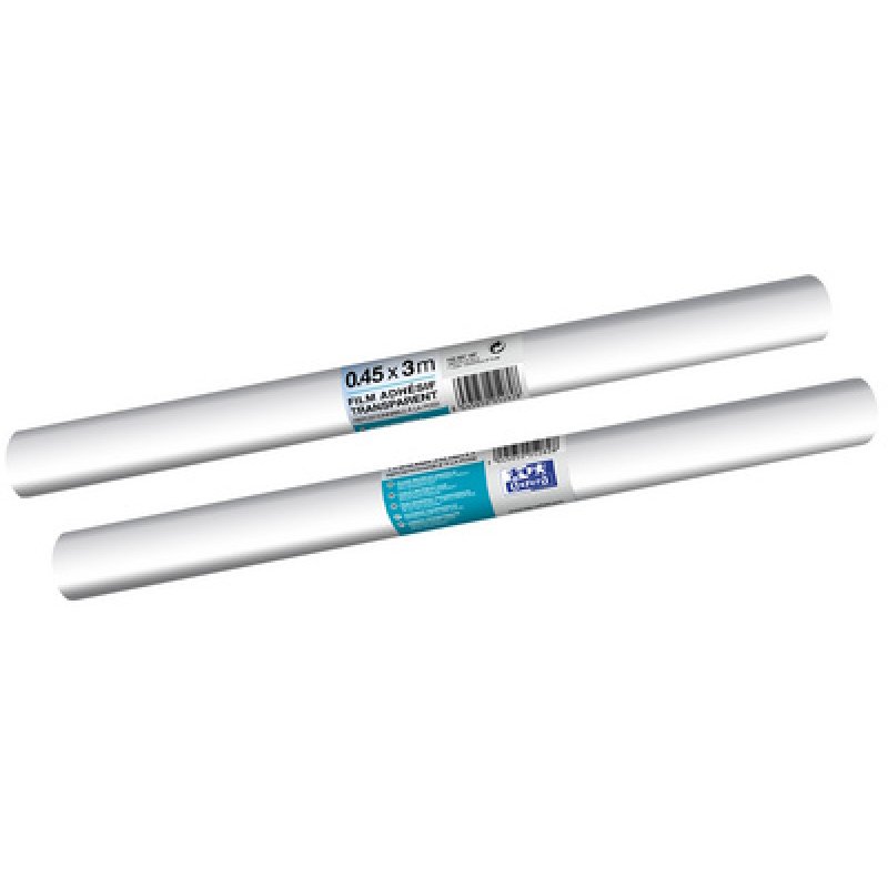 Oxford Rouleau couvre-livres adhésif, 450 mm x 1 m, incolore