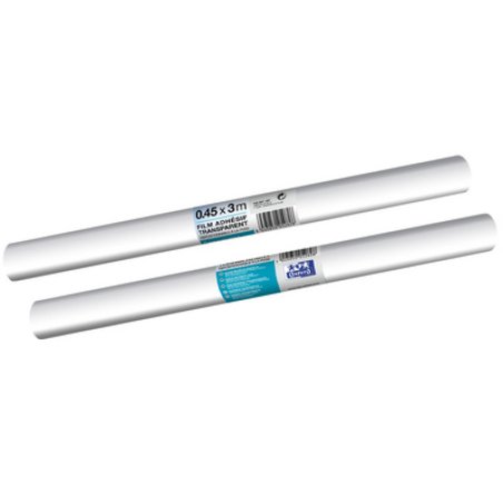 Oxford Rouleau couvre-livres adhésif, 450 mm x 1 m, incolore