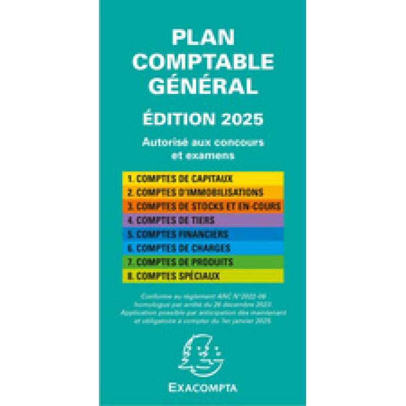 EXACOMPTA Plan comptable général pédagogique, 175 x 90 mm
