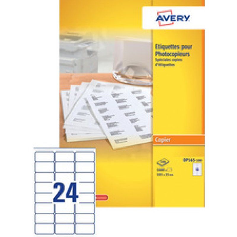 AVERY Etiquette pour photocopieur, 210 x 297 mm, blanc
