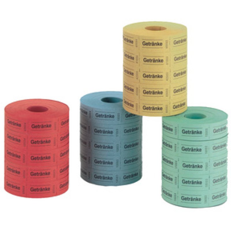 herlitz Getränkemarken, 30 x 55 mm, 1.000 Abriss je Rolle
