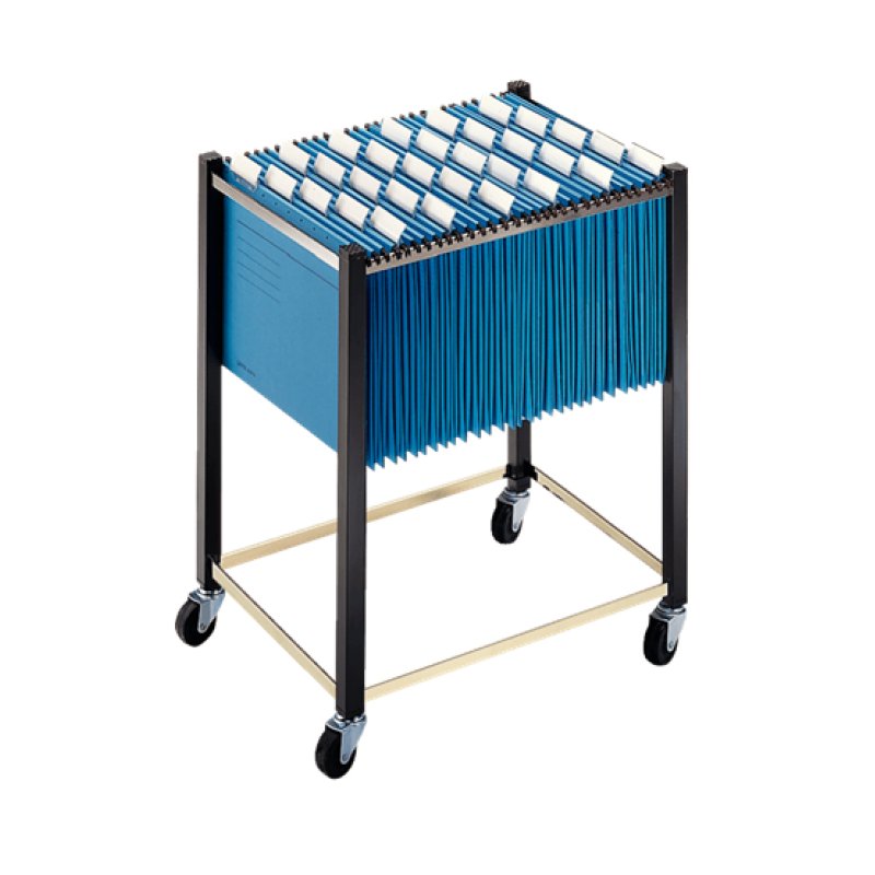 LEITZ Chariot pour dossiers suspendus A4/A3, marron, 4 roues