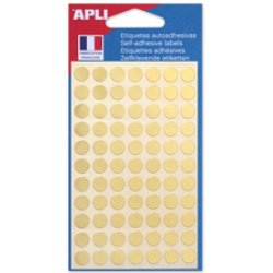 APLI Pastille de signalisation, diamètre: 15 mm, or