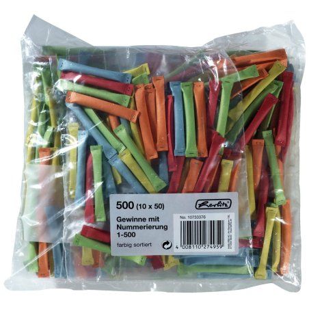 herlitz Billets gagnants, numérotés de 1-500, couleurs