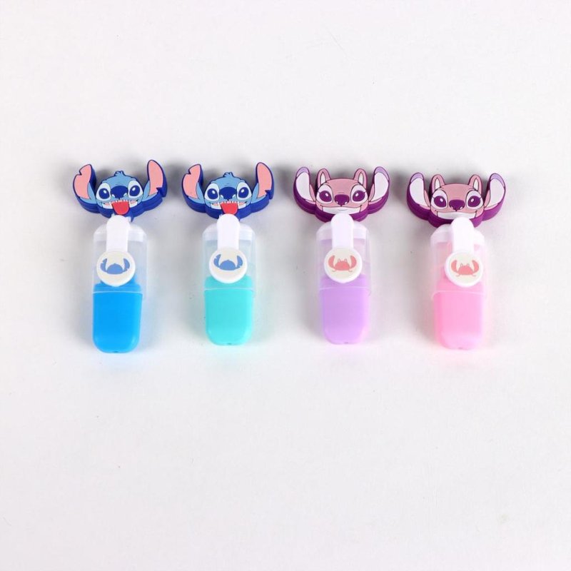 STITCH & ANGEL - Pack de 4 mini Surligneurs "head"