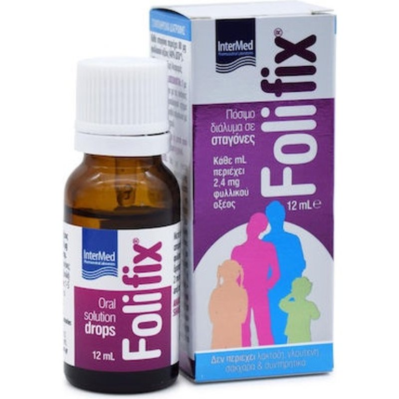Intermed Intermed Follifix Oral Solution Of Folic Acid 12ml