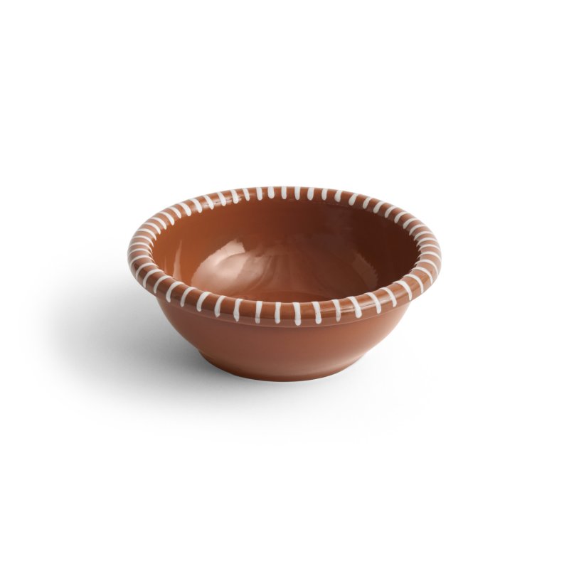 HAY - Barro Salad Bowl, Large - Natural with stripes