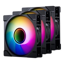 PHANTEKS M25 Gen2 PWM D-RGB Lüfter, 3er-Pack - Reverse Blade, 120mm, schwarz