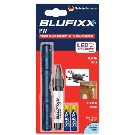 BLUFIXX-Pro Set PW Kunststoffe und Holz - Klar 5,4g