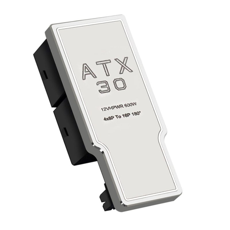 Phobya 12VHPWR Adapter 180 Grad 16Pin to 4x8Pin - White Right EOL