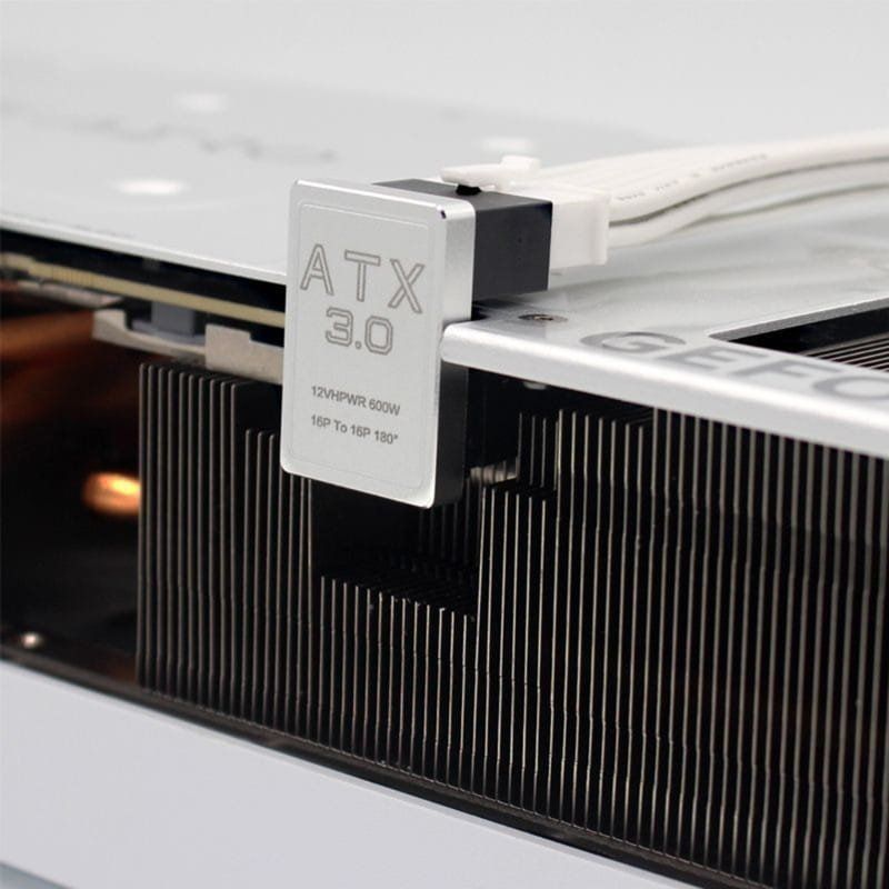 Phobya 12VHPWR Adapter 180 Grad 16Pin to 16Pin - Black Left