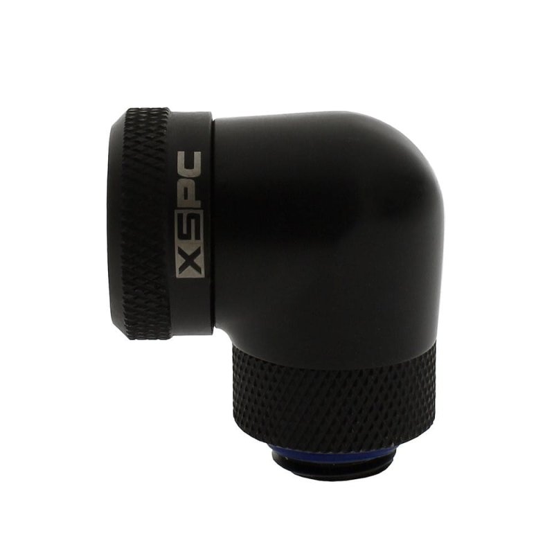 XSPC G1/4 auf 14mm HardTube Anschraubtülle 90° drehbar V2 - Schwarz-Matt