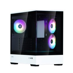 Zalman P30 micro-ATX Gehäuse Tempered Glass Panoramic View - Schwarz/White