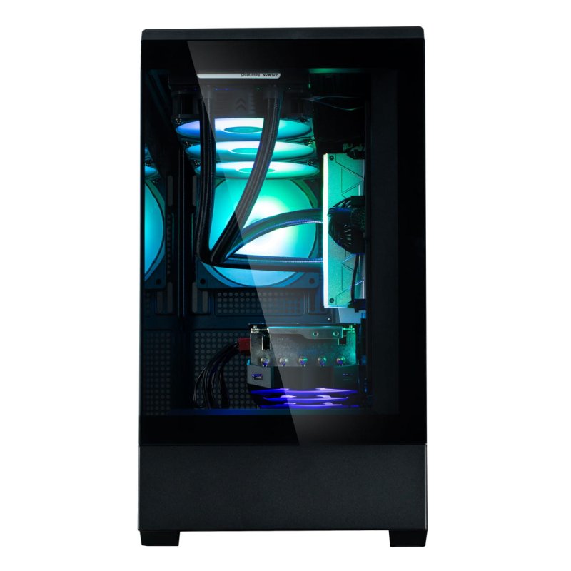 Zalman P30 V2 micro-ATX Gehäuse Tempered Glass Panoramic View - Schwarz