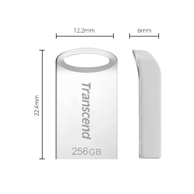 Transcend JetFlash 710S USB flash drive 256 GB USB Type-A 3.2 Gen 1 (3.1 Gen 1) Silver