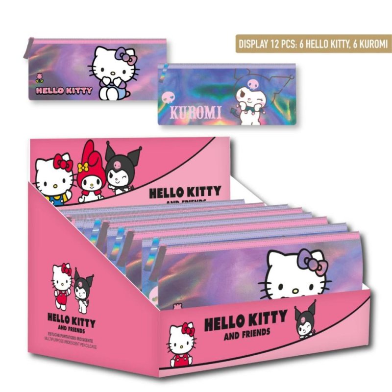 HELLO KITTY & KUROMI - Display de 12 Trousses Nacrées