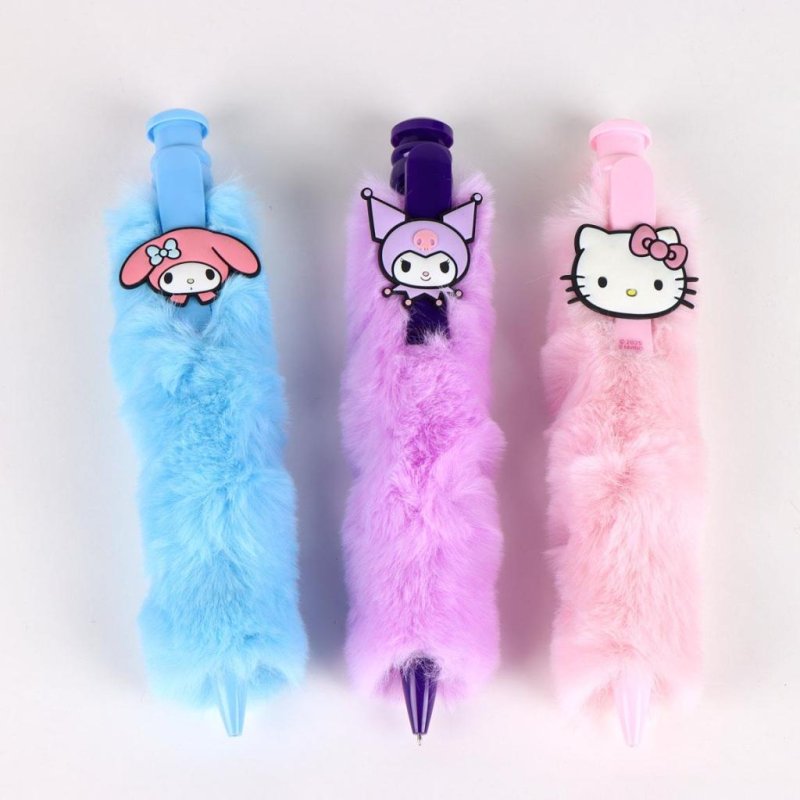 HELLO KITTY & Friends - Display de 12 Grands Stylos Fluffy