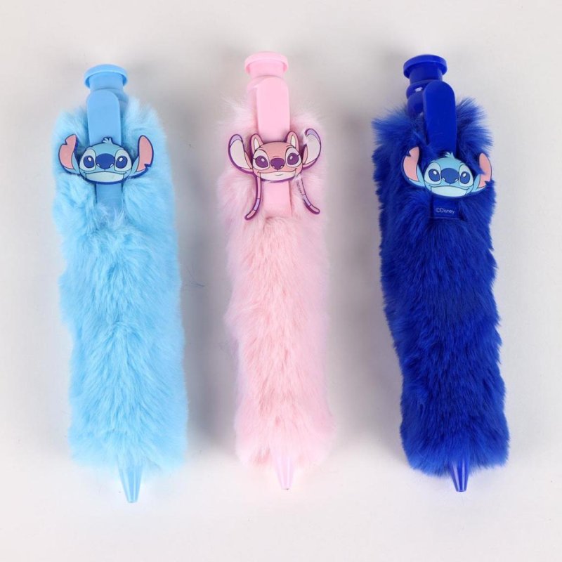 STITCH & ANGEL - Display de 12 Grands Stylos Fluffy