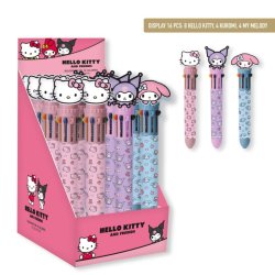 HELLO KITTY & Friends - Display de 16 Stylos à Bille 10 couleurs