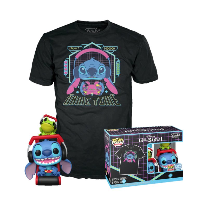 LILO STITCH - POP N° XXX - Gmr Stitch avec grenouille T-shirt (L)