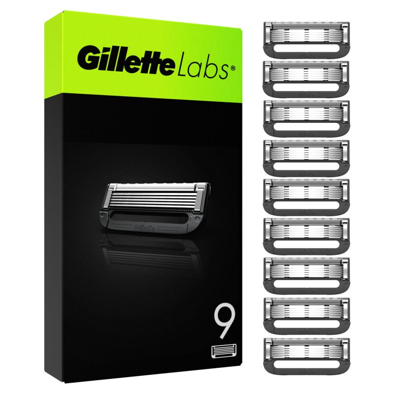 Gillette - GilletteLabs Razor Blades - Green/Black - 9 pcs