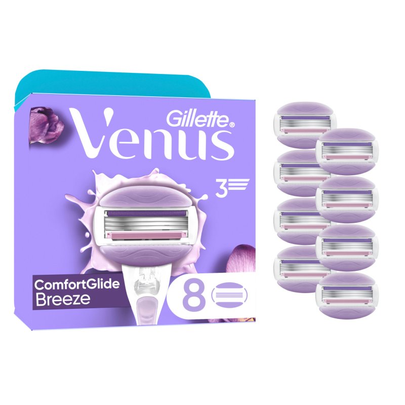 Venus - Gillette Venus ComfortGlide Breeze Razor Blades - Purple/White - 8 pcs