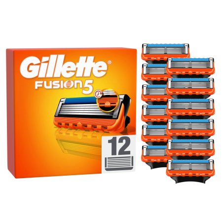Gillette - Fusion5 Men's razor blades - Orange/Black - 12 pcs