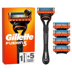 Gillette - Fusion5 shaving razor for men - Orange/Black